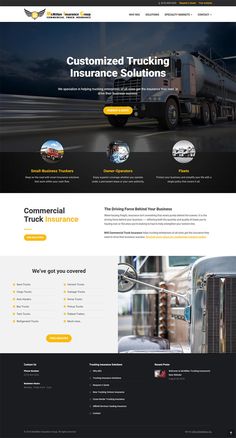 the website for trucking company is clean and ready to be used as a landing page