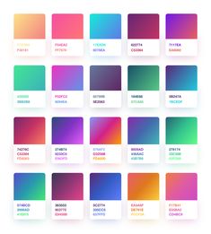 the color palettes are all different colors