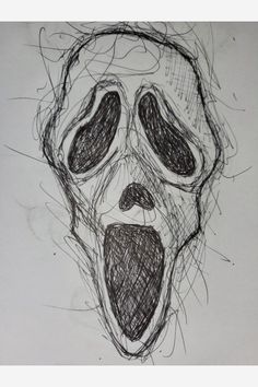 a drawing of an alien head with its mouth open