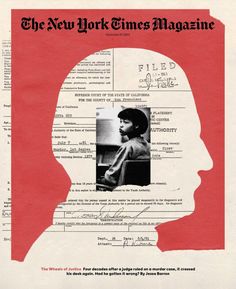 the new york times magazine cover with an image of a man's head in profile