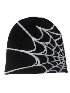 Style: Casual/Street/Hip Pop/Punk/Vintage Pattern Type: Spider Web Fabric Content: Acrylic Blend Details: This beanie has warm fleece lining, features contrast spider web which look cool and street. Gender: Girls Size: One size fit Occasions: Holiday/Festival/Camping/Travel/Night Out/Club/Party Web Beanie, Gothic Spider, Y2k Hat, Spider Pattern, Y2k Accessories, Festival Camping, Punk Vintage, Winter Hats For Men, Slouch Beanie