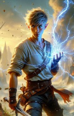 #Electrokinetic #Lightning #LightningAbilities #LightningAesthetic #AIArt #Characterinspiration #CharacterDesign Lightning Swordsman, Lightning Wizard, Lightning Magic, Lightning Dragon, Lightning Powers, Dnd Elves, Elf Art