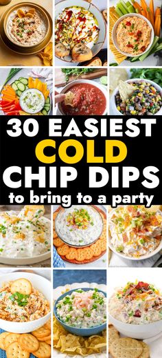 Cold Dip Recipes – These cold dips are so insanely good! Serve them at your next event, such as, potluck, BBQ, birthday party or any other special occasion. Simple finger food dips that are going to be gone in no time! homemade cold chip dip recipes, party food appetizers, dip recipes easy, snack dip, easy appetizers for a party, snack foods for party appetizers, appetizer bites, delicious dips. Dorito Chip Dip, Easy Cheap Dips Appetizers, Individual Chips And Dip For Party, Favorite Dips Parties, Potluck Dip Ideas, Easy Shareable Dips, Cold Queso Dip, Great Party Dips, Easiest Dip Recipes