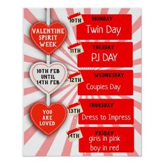 valentine's day party poster with two hearts on the top and one in the middle