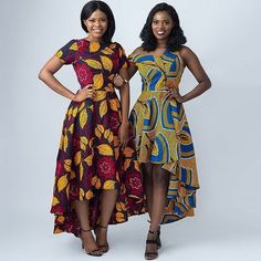 Trendy Asoebi Styles, Ankara Gown Styles For Ladies, African Shift Dress, Gown Styles For Ladies, South Africa Fashion, High Low Dresses, African Chic, Ankara Long Gown Styles