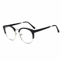 Fashion Cat Eye Half Metal Frame Glasses For Women/Men Retro Vintage Unisex Glasses Big Frame Slim Face Eyewear Glasses Slim Face, Metal Frame Glasses, Slimmer Face, Eyewear Glasses, Pink Frames, Glasses For Women, Frame Glasses, Cat Eye Frames