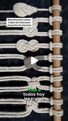 the video shows how to tie ropes in different directions, and then place them on top of each other