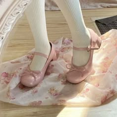 Pink Coquette Shoes, Ballet Inspired Shoes, Coquette Shoes, Baby Doll Shoes, Prom Pumps, Spring Shoes Women, Mary Janes Shoes, Heels Patterns, Ballerina Heels