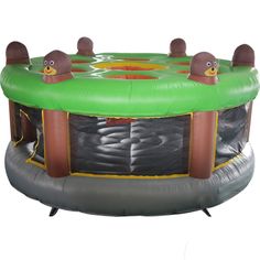 an inflatable pool with monkeys on it