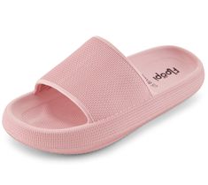 Head out to the beach or park in soft comfort with these cushioned slides featuring an easygoing slip-on design. From Floopi. Cloud Slides, Slides, Fashion Shoes, The Beach, Slip On, Pink, Design