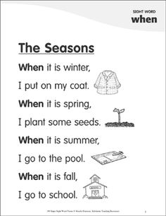 the seasons worksheet is shown in black and white, with an image of a house