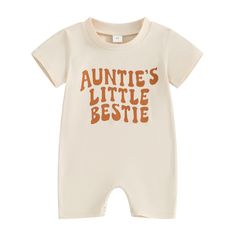 PRICES MAY VARY. High-quality material:Auntie baby clothes boy, Baby neutral cotton romper, neutral baby clothes romper shirt is made of 95% cotton, 5% spandex, friendly to children's skin,stay cool and cozy throughout the summer season!aunties bestie baby clothes boy girls Features: Unisex newborn clothes from auntie,aunt baby clothes romper shirt .Aunties bestie baby clothes girl,aunties bestie baby clothes boy,Baby short sleeve romper, letter print, round neck, bottom snap design, easy to wea Unisex Newborn Clothes, Baby Clothes Gender Neutral, Clothes Gender Neutral, Hippie Baby