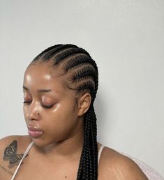 Straight All Back Cornrows, Black Women Straight Back Braids, Slanted Cornrows Braids, Medium Straight Back Cornrows, Straight Cornrows Braids For Black Women, Long Small Cornrows, Strait Back Cornrows, Easy Cornrows Hairstyles, Eight Cornrows Braids