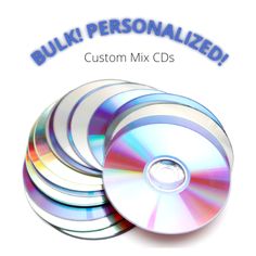 four cds with the words bulk personalized on them