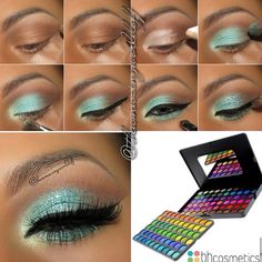 Transitions Ideas, Bright Blue Eyeshadow, Blue Eye Makeup Tutorial, Blue Eyeshadow Looks, Cute Eyeshadow Looks, Makeup Hacks Tutorials, Imperfection Is Beauty, Dark Makeup, Blue Eyeshadow