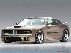 the dodge charger concept is shown in this image from an artist's rendering