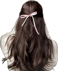 Hair Inspo Long Layers, Girly Fashion Aesthetic, Bow Hairstyles, It Girl Aesthetic, Outfit Ideas Cute, Brown Wavy Hair, Perfect Messy Bun, Life Day, Brown Hair Inspo