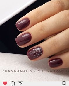 Burgundy Nail Designs, Dark Nail Designs, Christmas Nail Colors, Nails Dark, French Pedicure, Wine Nails, Winter Nails Acrylic, Burgundy Nails