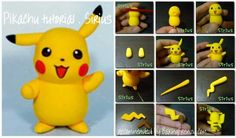 the instructions for how to make pikachu toothpicks from polymer or plastic