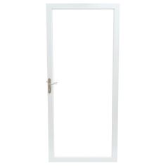 an open white door on a white background