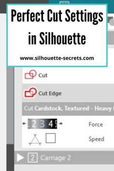 an image of the settings in silhouette text box for photoshopped and cut edges