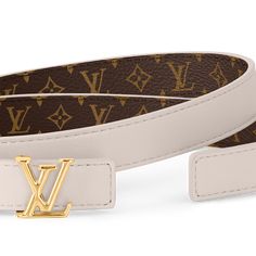 LOUIS VUITTON® - Lv Iconic 20mm Reversible Belt - Grey Rose Louise Vuitton Belt, Luxury Belts, Pink Monogram, Grey Roses, Reversible Belt, Louis Vuitton Official, Canvas Leather, Monogram Canvas, Latest Design