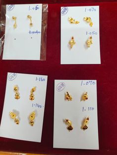 Gold Earrings, Pins