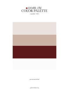 the pantone color palette is shown in red, beige and white