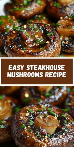 Create steakhouse-style mushrooms and onions at home with this easy recipe! Sautéed to perfection in garlic butter, these mushrooms are the ideal side. How To Season Mushrooms, Cooking With Mushrooms, Button Mushroom Recipes, Recipes With Mushrooms, Mushroom Side Dish, Steakhouse Mushrooms, Butter Mushrooms, Mushrooms Recipes, Mushroom Recipes Healthy