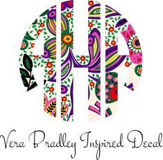 the logo for vera bradley inspired decals