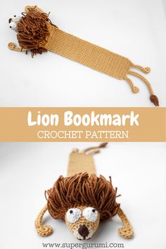 the lion bookmark crochet pattern is easy to make