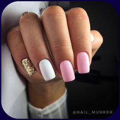 Gold Gel Nails, Birthday Nail Designs, Pink Manicure, Her Nails, Nails Polish, Dipped Nails, Birthday Nails, Dream Nails