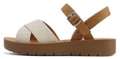 Buy Soda Shoes Women Flat Sandals Flatform Ankle Buckle Criss Cross Band Straps Chester-S Nude Beige Canvas / Tan 8 at Walmart.com Straps Sandals, Women Flat Sandals, Soda Shoes, Womens Sandals Flat, Shoes Women, Pharmacy Gifts, Chester, Strap Sandals, Flat Sandals