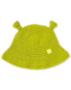 Add a playful element to your look with this Shrek 3D ears bucket hat! This fun hat is sure to make you the center of attention wherever you go! Officially licensed Material: Acrylic Care: Hand wash Imported One size fits most Casual Hats With Ears, One Size Fits Most, Casual Adjustable Hat With Ears, Fun Adjustable Hats With Ears, Playful Crochet Bucket Hat, Trendy Green Crochet Hat, Fun Hat, Cool Hats, Shrek, Hat Fashion