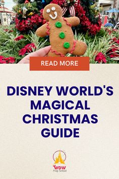 the disney world's magical christmas guide is displayed in front of a christmas tree