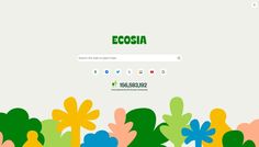 the ecosia website is designed to look like it's made out of flowers