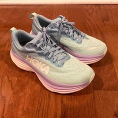 Reposhing This Item I Purchased From @Katemeshanko15. Loved It, But I Accidentally Ordered The Wrong Size They Are 6.5 Women's Questions? Leave A Comment Below! Shoes Hoka, Hoka Bondi 8, Hoka Shoes, Running Sneakers Women, I Accidentally, Sneakers Blue, Black Running Shoes, Running Shoes Sneakers, Walker Boots