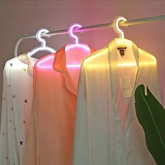 Neon Clothes Hanger (3 hangers) Neon Clothes, Neon Outfits, Boutique Interior, Led Neon Lighting, Custom Neon Signs, Led Neon Signs, Neon Lights, Dream House Decor, My New Room