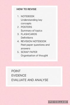 a pink poster with the text how to revise