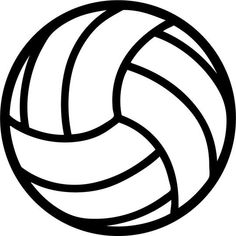 a black and white image of a volleyball ball