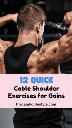 Quick Cable Shoulder Exercises for Gains Cable Shoulder Exercises, Cable Exercises, Shoulder Workout Routine, Shoulder Workouts, Dumbbell Shoulder Press, Best Shoulder Workout, Upper Back Muscles, Shoulder Training, Cable Workout