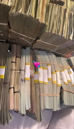 stacks of files are stacked on top of each other