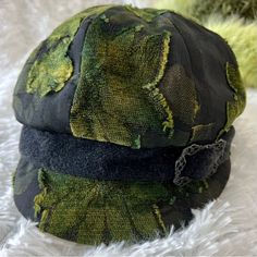 Gorgeous Boho Fantasy Fairy Hat By Canadian Designer Lillie & Cohoe. Perfect Condition. Never Worn. Https://Www.Lillieandcohoe.Com Sewing Upcycle, Fairy Hat, Upcycle Sewing, Unique Hats, Diy Clothing, Fantasy Fairy, Hat Making, Hat Designs, Black Green