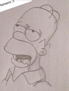 a drawing of the simpsons character homer