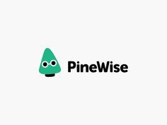 the logo for pinewisee is shown in black and green on a white background