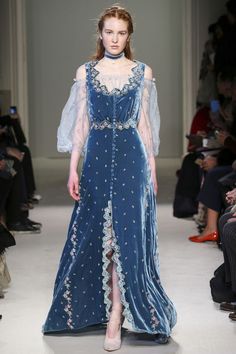 Luisa Beccaria, Blue Gown, Mode Inspo, Fantasy Fashion, Looks Style, Fall 2016