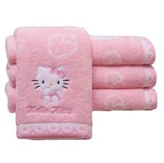 hello kitty towel set in pink