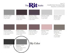 the rtt studio color chart for my color