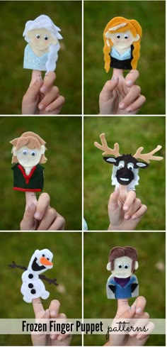 the frozen finger puppets are made to look like people