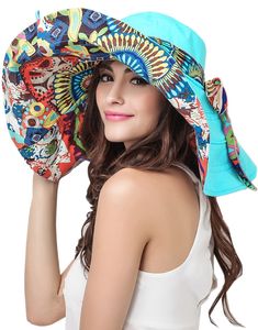 PRICES MAY VARY. Fashion Korean Style Women/Ladies/Girls Summer Beach Floppy Foldable Sun Block Anti UV Large Wide Brim Roll Up Lace Sun Visor Shade UPF 50+ Straw Hat Cap Bucket Hats,Perfect for Summer Holidays;A Great Gift for Your Lovers or Friends Made of cotton material,skin-friendly,comfort and breathable;Material through professional UV treatment,UV and sun-block protection(UPF>50) Wide 6.7 inch brim provides excellent face and neck protection. One size fit women ladies girls whose head ci Big Sun Hat, Pola Topi, Beach Bucket Hat, Womens Beach Hat, Floppy Hats, Floppy Sun Hats, Sun Visor Hat, Summer Hats For Women, Wide Brim Fedora